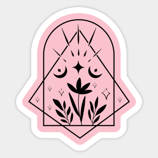 Boho Floral Design Sticker